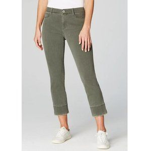 J. Jill Authentic Fit Fringe Hem Cropped Jeans In Light Caraway Straight Leg 12